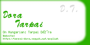 dora tarpai business card